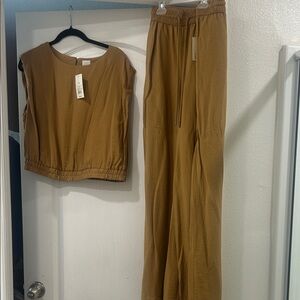 a new day Women's Brown Jumpsuit Set